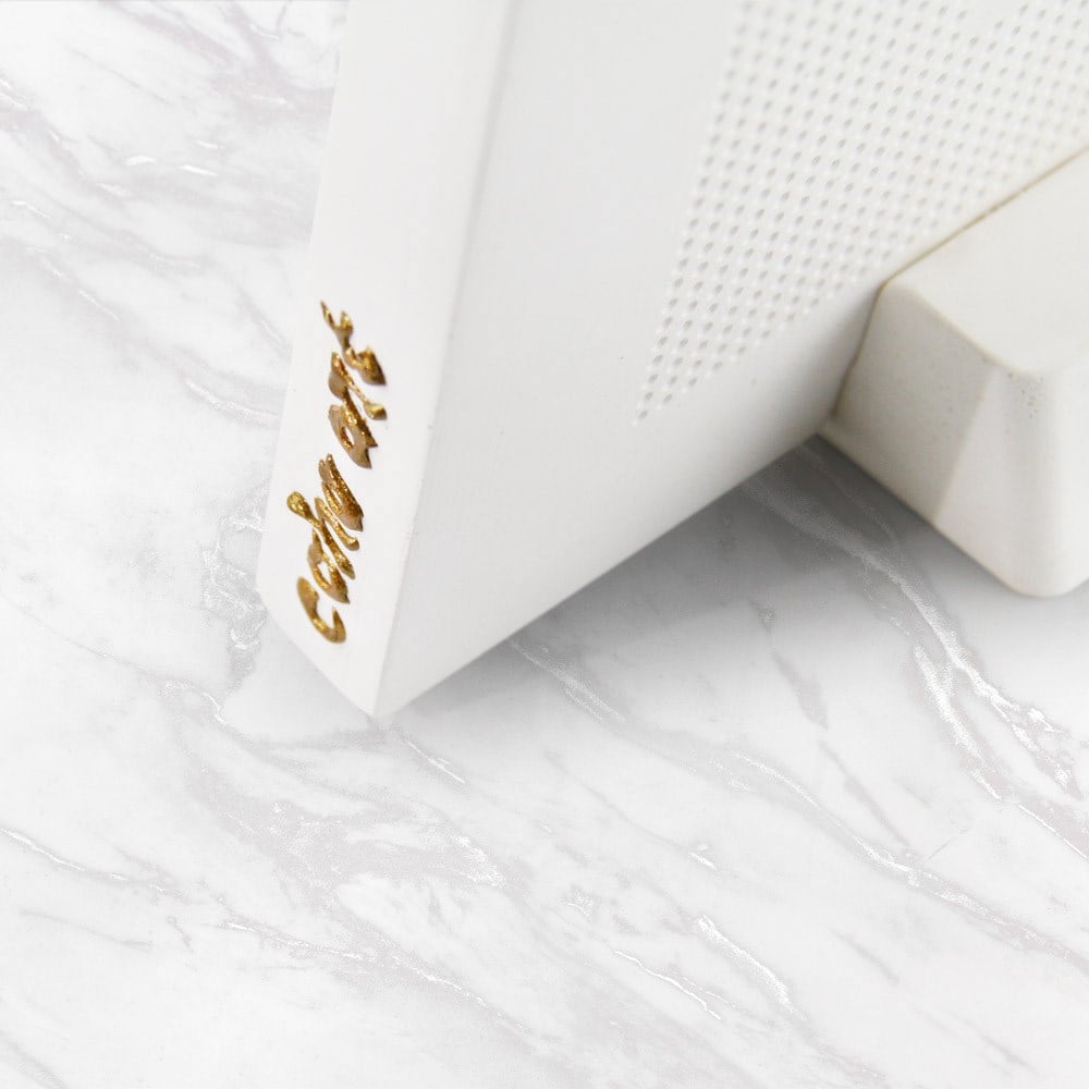 Coho Objet-Coho Art "Nazar" Sanatsal Tablo Yaldız & Beyaz Akrilik Uygulama-Tablo-4-Milagron.com