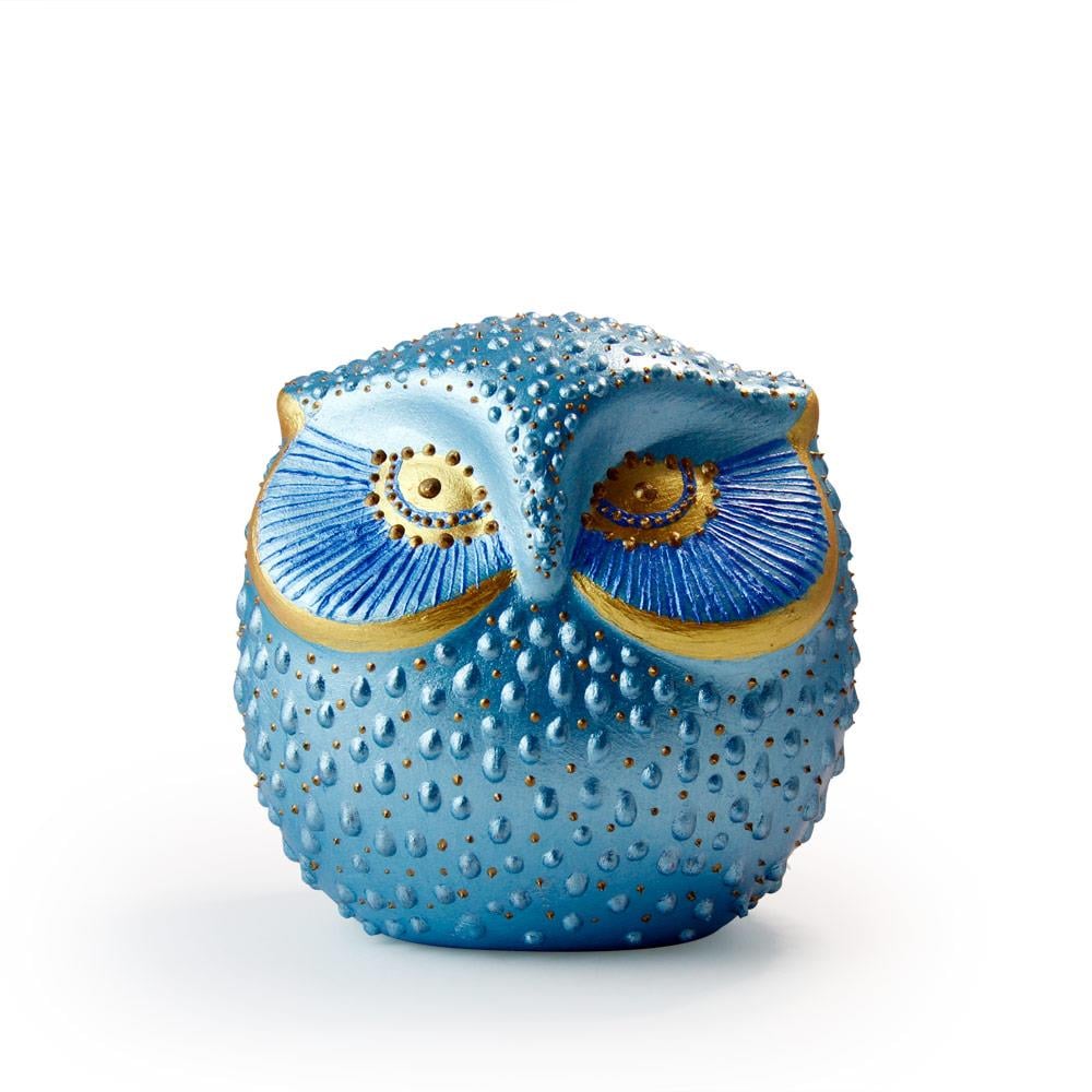 Coho Objet-Coho Art Tılsımlı Baykuş El Yapımı Sanatsal Dekoratif Obje Brilliant Blue-Biblo-3-Milagron.com
