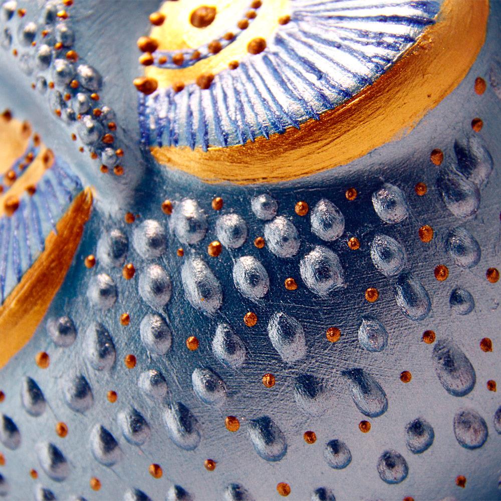 Coho Objet-Coho Art Tılsımlı Baykuş El Yapımı Sanatsal Dekoratif Obje Brilliant Blue-Biblo-4-Milagron.com