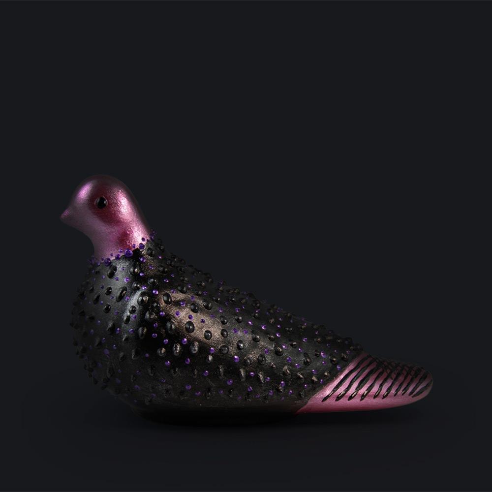 Coho Objet-Coho Art Yalnız Kumru El Yapımı Sanatsal Dekoratif Obje Brilliant Darkness-Biblo-2-Milagron.com