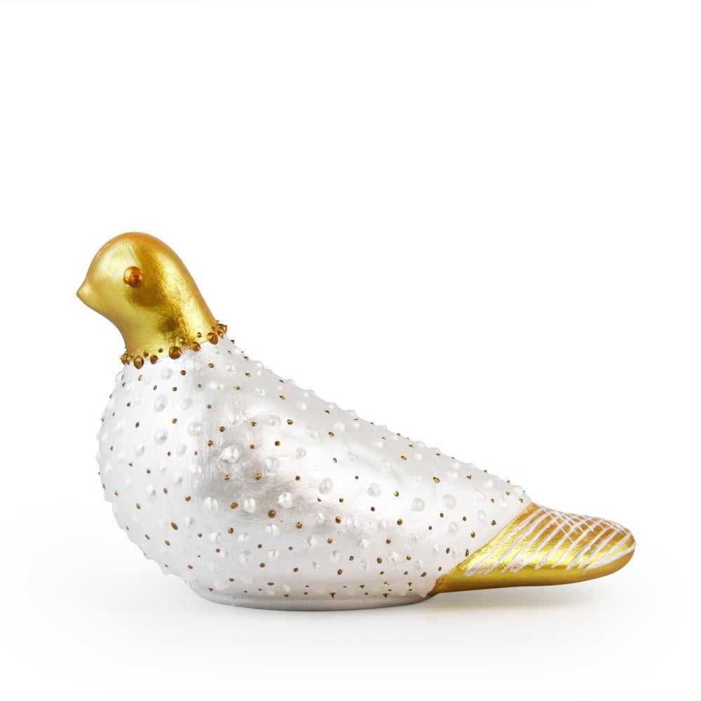 Coho Objet-Coho Art Yalnız Kumru El Yapımı Sanatsal Dekoratif Obje Pearl White-Biblo-1-Milagron.com