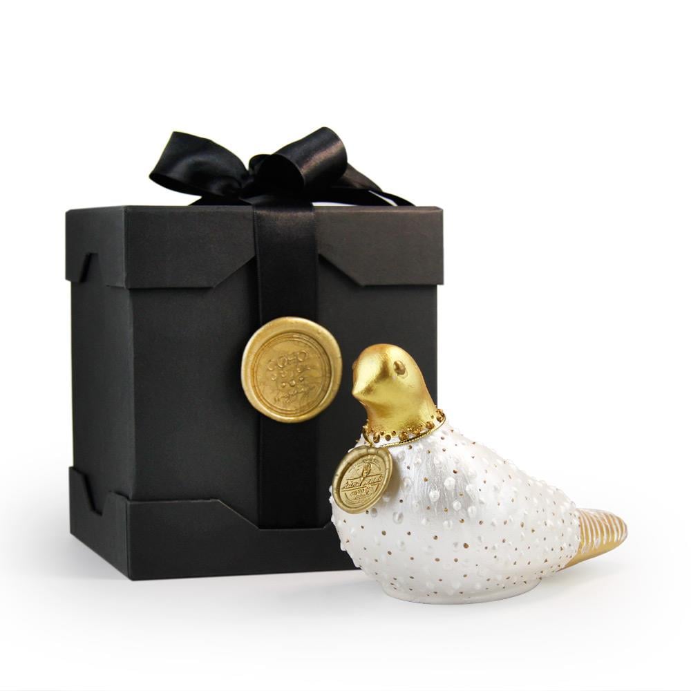 Coho Objet-Coho Art Yalnız Kumru El Yapımı Sanatsal Dekoratif Obje Pearl White-Biblo-4-Milagron.com