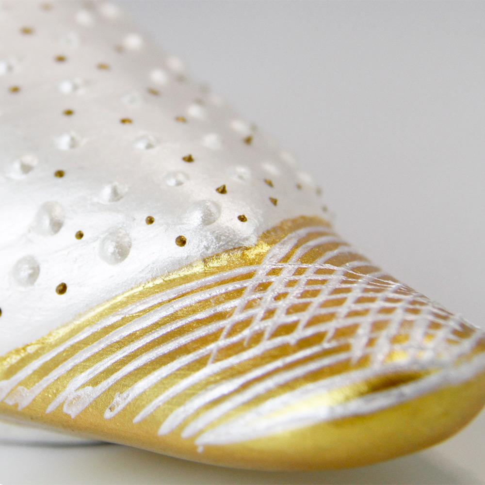 Coho Objet-Coho Art Yalnız Kumru El Yapımı Sanatsal Dekoratif Obje Pearl White-Biblo-8-Milagron.com