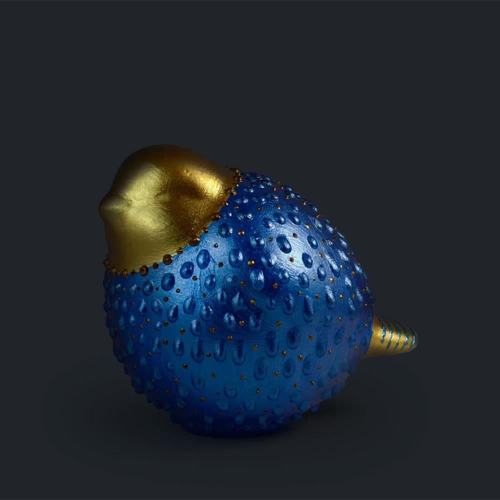 Coho Objet-Coho Art şişman Serçe El Yapımı Sanatsal Dekoratif Obje Brilliant Night Blue-Biblo-2-Milagron.com