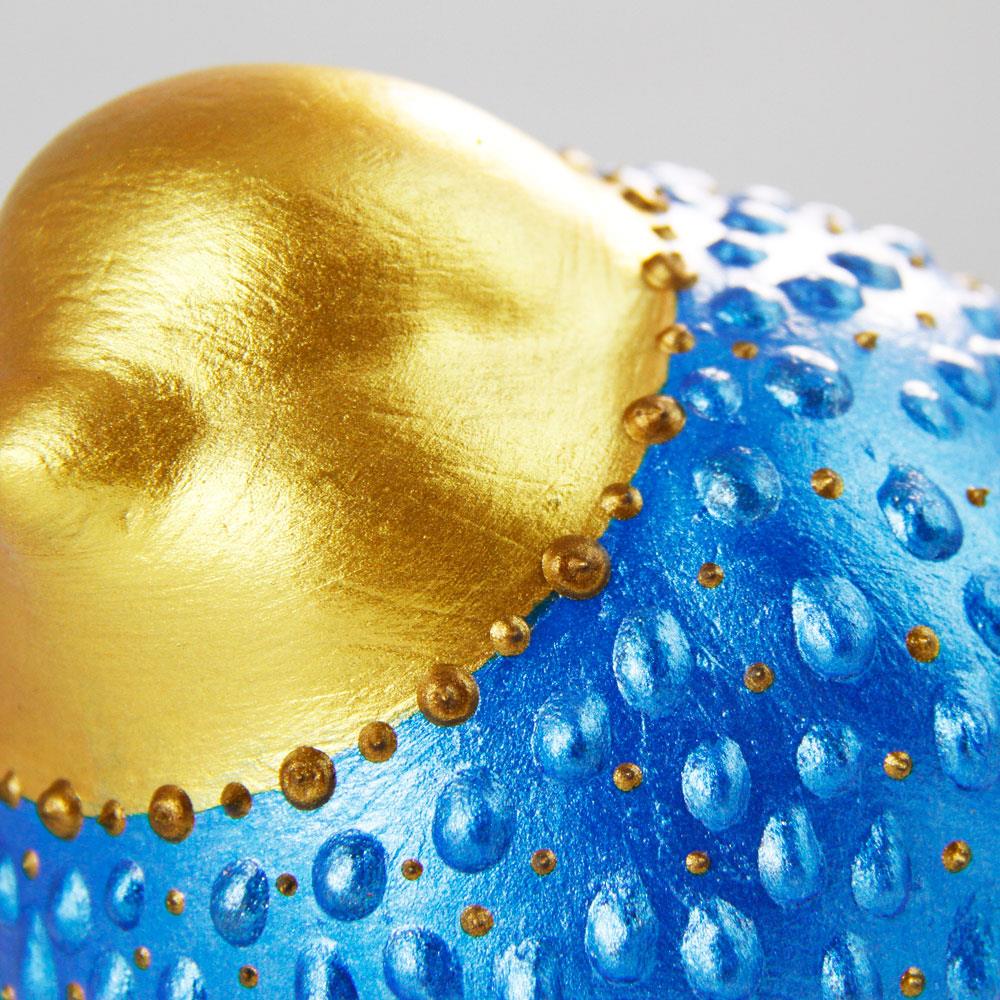 Coho Objet-Coho Art şişman Serçe El Yapımı Sanatsal Dekoratif Obje Brilliant Night Blue-Biblo-3-Milagron.com