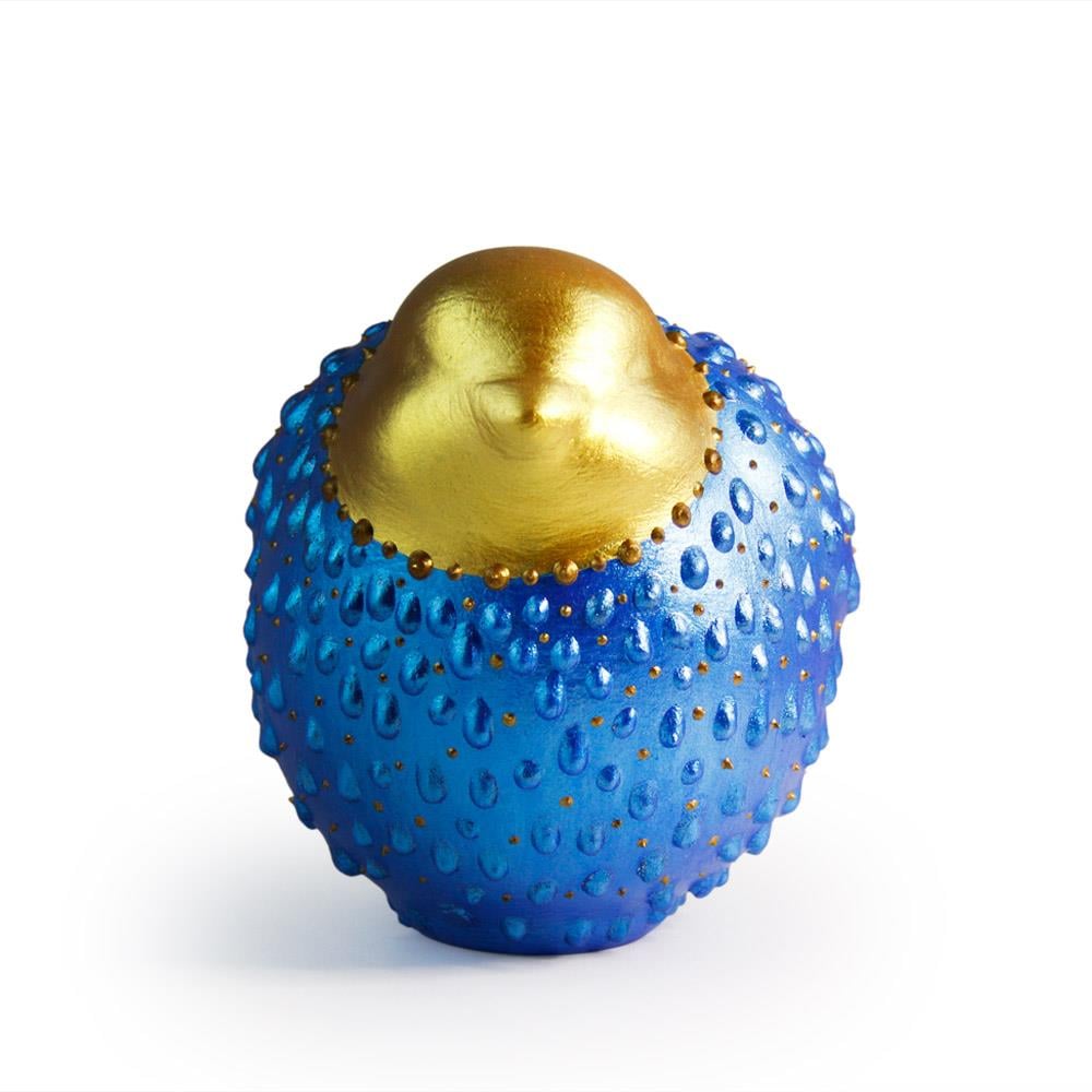 Coho Objet-Coho Art şişman Serçe El Yapımı Sanatsal Dekoratif Obje Brilliant Night Blue-Biblo-5-Milagron.com