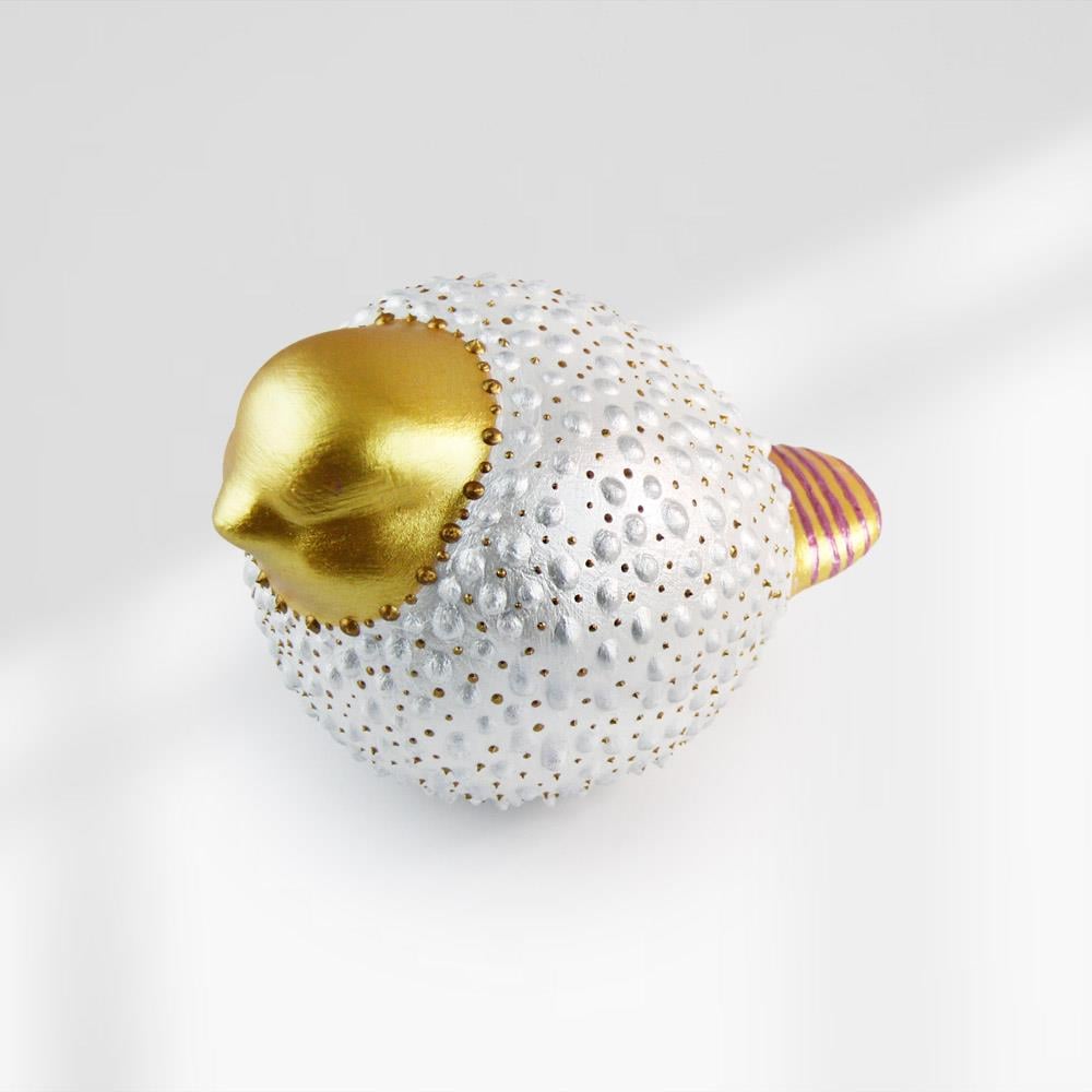 Coho Objet-Coho Art şişman Serçe El Yapımı Sanatsal Dekoratif Obje Pearl White-Biblo-5-Milagron.com