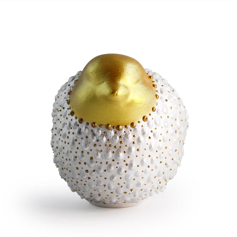 Coho Objet-Coho Art şişman Serçe El Yapımı Sanatsal Dekoratif Obje Pearl White-Biblo-6-Milagron.com