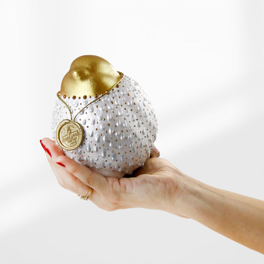 Coho Objet-Coho Art şişman Serçe El Yapımı Sanatsal Dekoratif Obje Pearl White-Biblo-7-Milagron.com