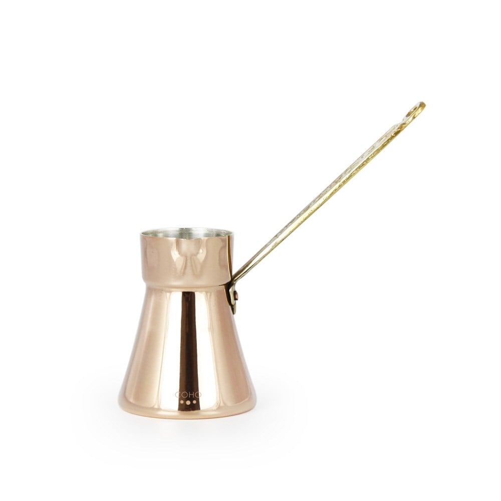 Coho Objet-Coho Artisan Bakır Türk Kahve Cezvesi Döküm Sarma Kulp S-Cezve-1-Milagron.com