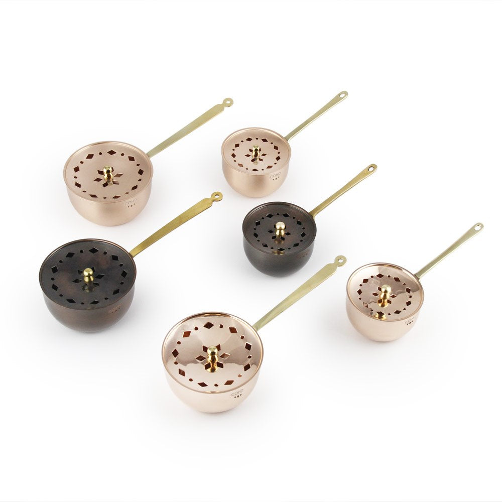 Coho Objet-Coho Artisan Bakır Üzerlik Tütsü Gezdirme Çanağı Büyük-Bakır Tütsü Gezdirme Çanakları-7-Milagron.com