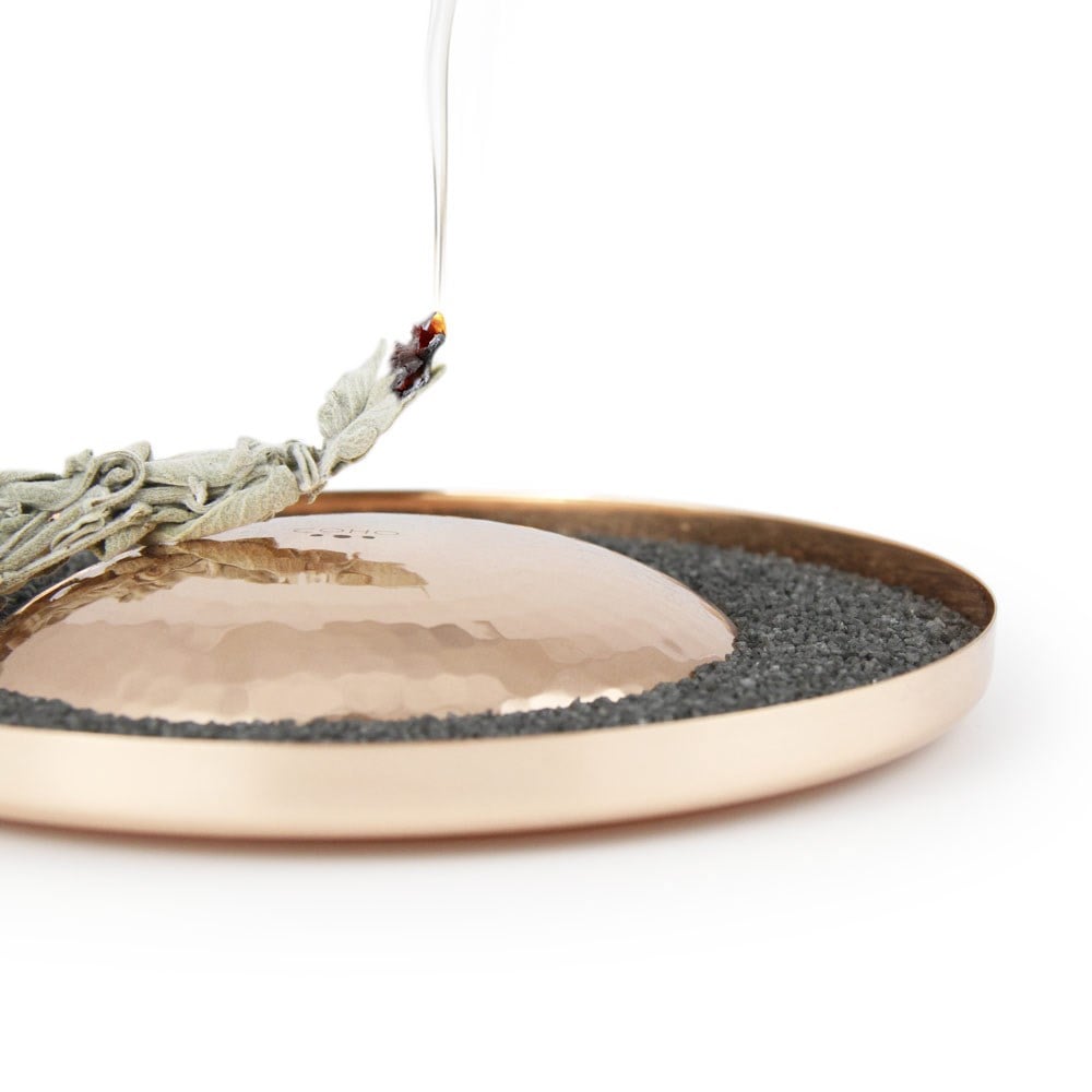 Coho Objet-Coho Artisan Göbekli Tepe Dövme Bakır Ağaç Tütsü Tabağı-Tütsülük-2-Milagron.com