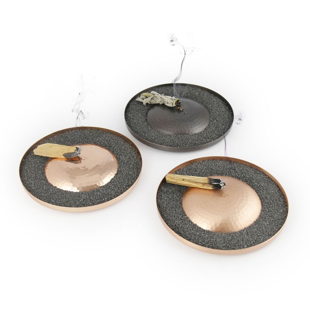 Coho Objet-Coho Artisan Göbekli Tepe Dövme Bakır Ağaç Tütsü Tabağı-Tütsülük-7-Milagron.com