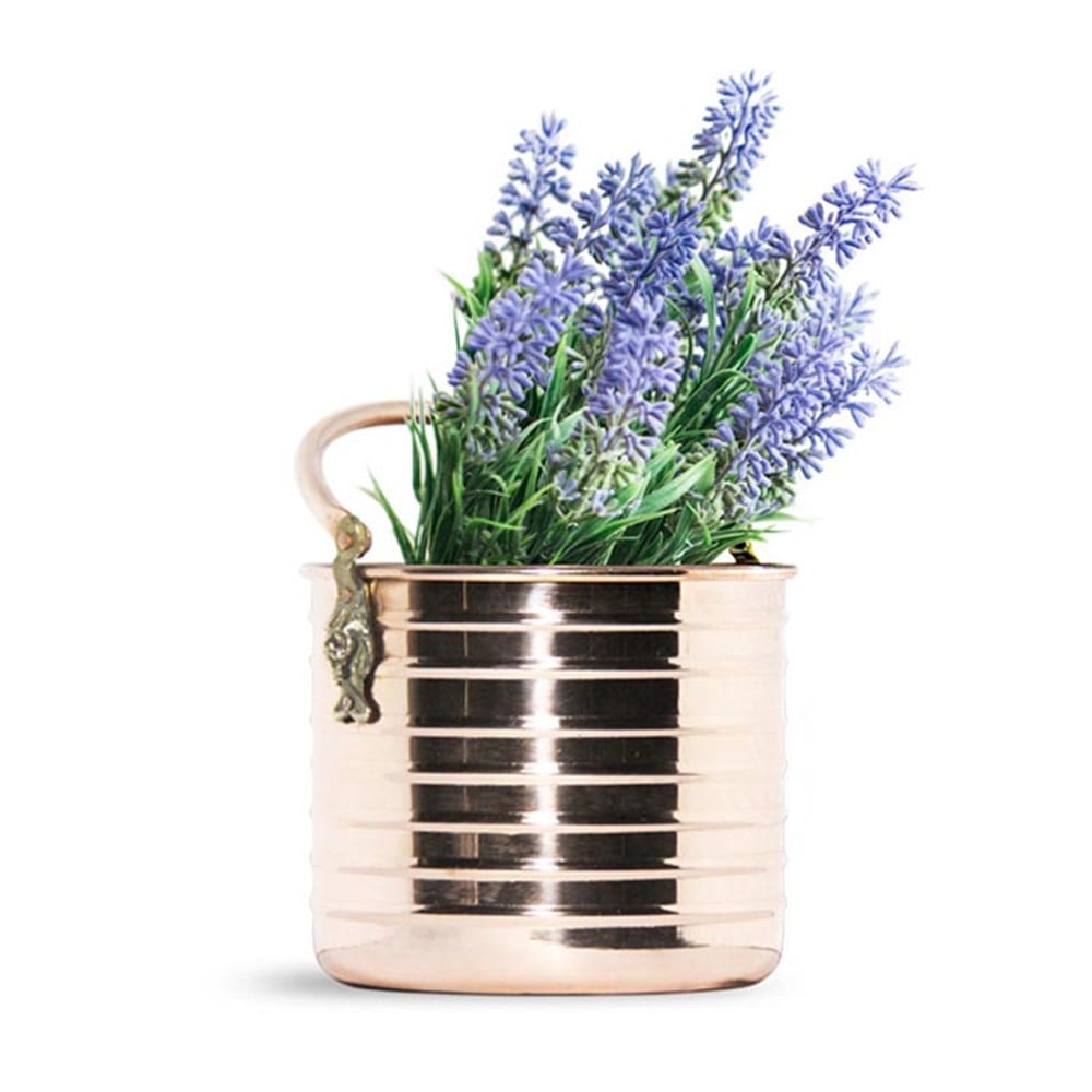 Coho Objet-Coho Artisan Lion Head Bakır Saksı-Saksı-1-Milagron.com