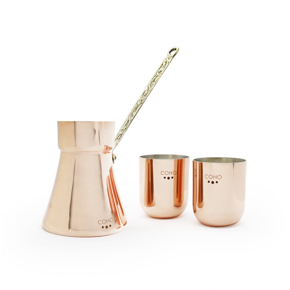 Coho Objet-Coho Artisan Mini Cezve & 2 Li Bardak Keyf Seti-Cezve-1-Milagron.com