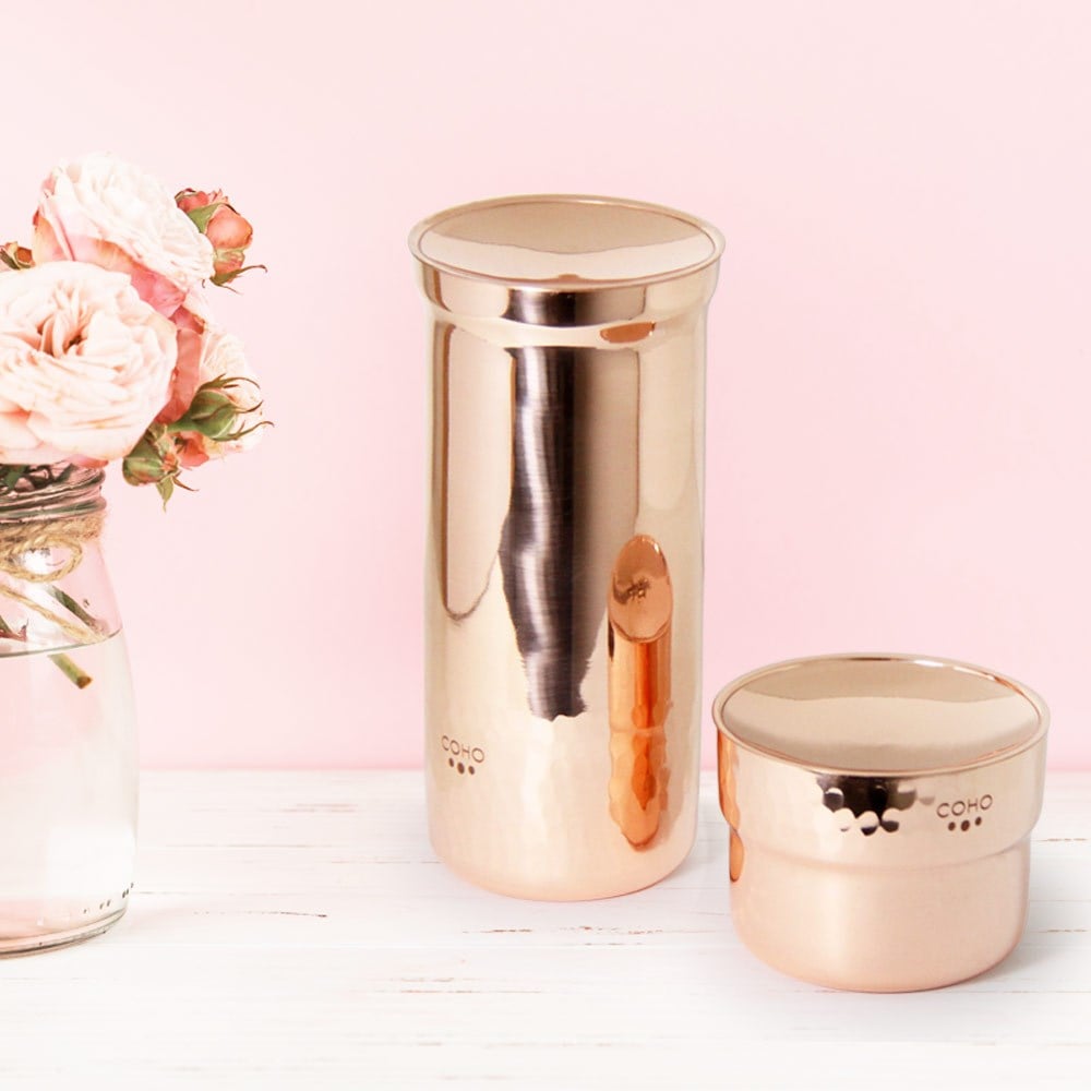 Coho Objet-Coho Artisan Su Zenginleştirici Bakır Karaf Ve Bardak Set-Bardak-2-Milagron.com