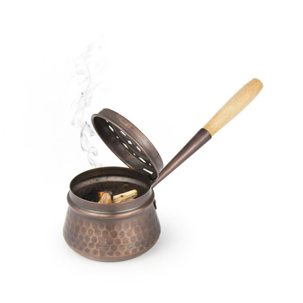 Coho Objet-Coho Box Antique Dövme Tütsü çanağı & üzerlik &Adaçayı & Lavanta Hediye Seti-COHO Box Hediye Kutuları-2-Milagron.com