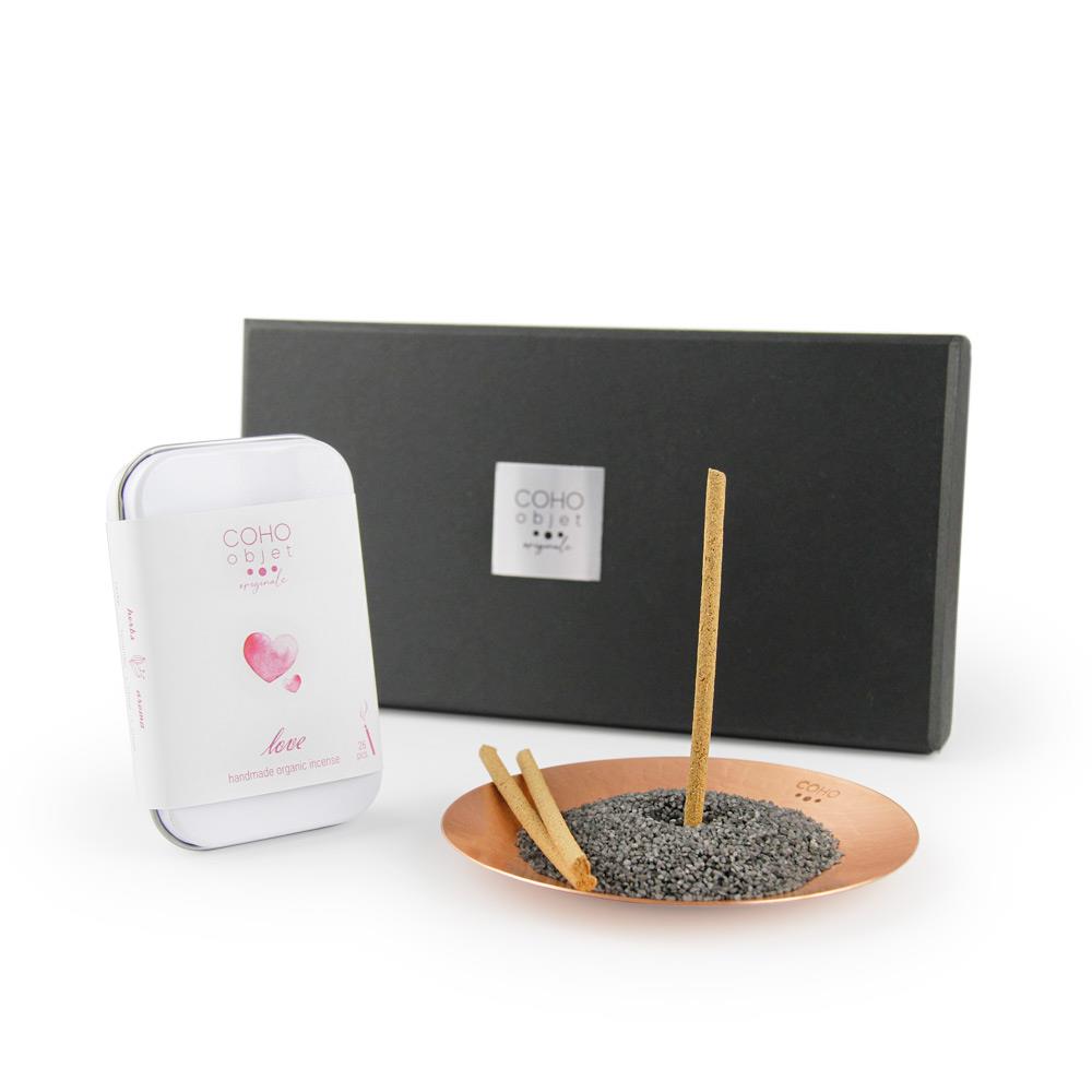 Coho Objet-Coho Box Aşk Tütsüsü & Namaste Bakır Tütsülük Hediye Seti-Hediye Setleri-1-Milagron.com