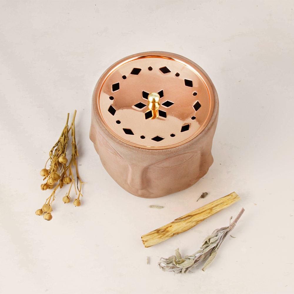 Coho Objet-Coho Box Faces Bakır Kapaklı Terra Tütsülük & üzerlik & Adaçayı & Lavanta Hediye Seti-COHO Box Hediye Kutuları-2-Milagron.com