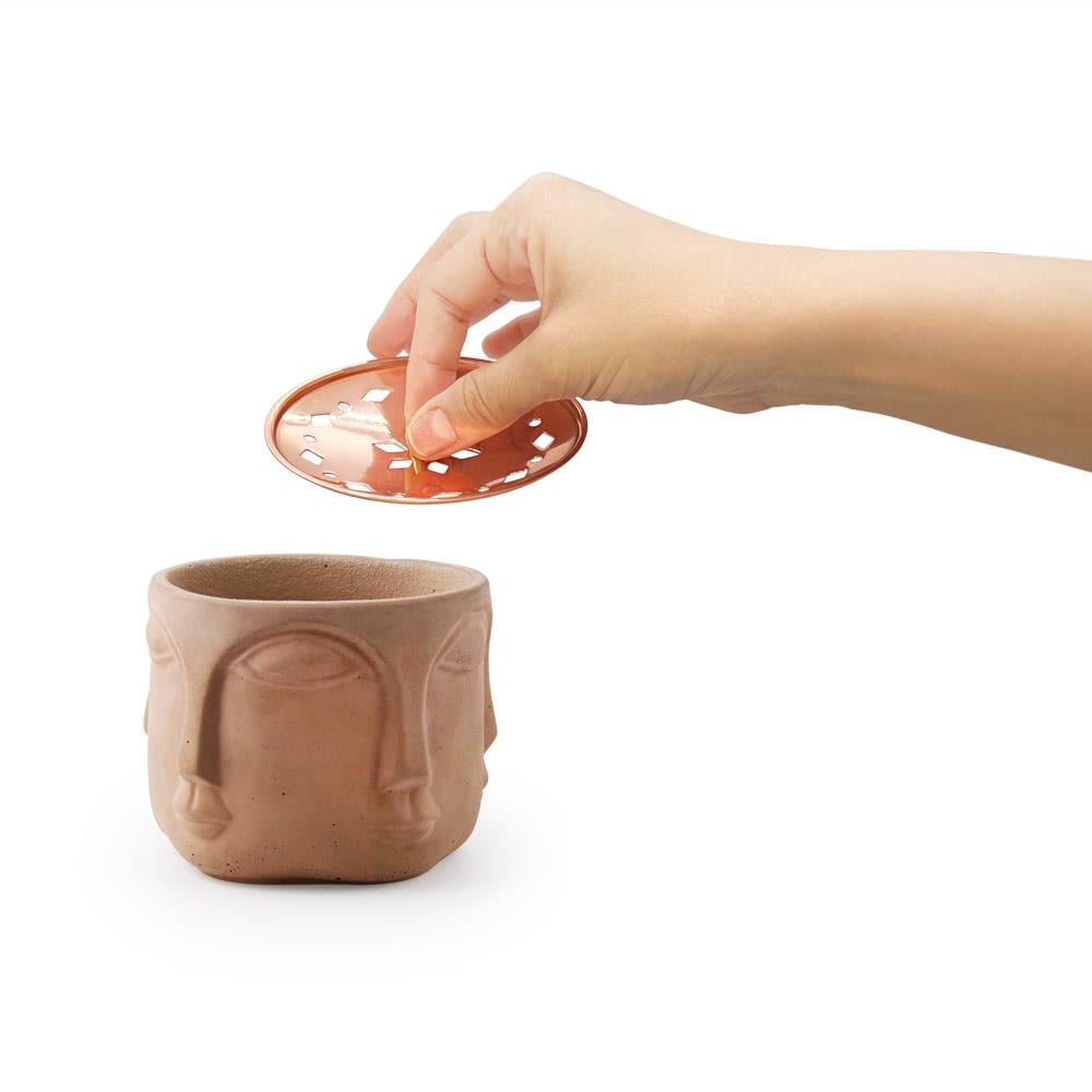 Coho Objet-Coho Box Faces Bakır Kapaklı Terra Tütsülük & üzerlik & Adaçayı & Lavanta Hediye Seti-COHO Box Hediye Kutuları-4-Milagron.com