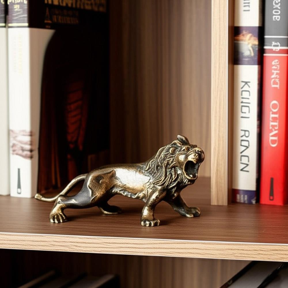 Coho Objet-Coho Brazen Dekoratif Pirinç Döküm Aslan Figürü-Dekoratif Objeler-2-Milagron.com
