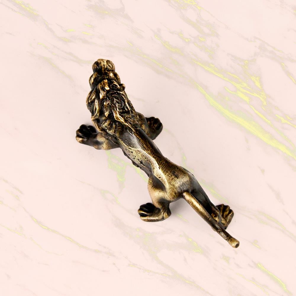 Coho Objet-Coho Brazen Dekoratif Pirinç Döküm Aslan Figürü-Dekoratif Objeler-3-Milagron.com