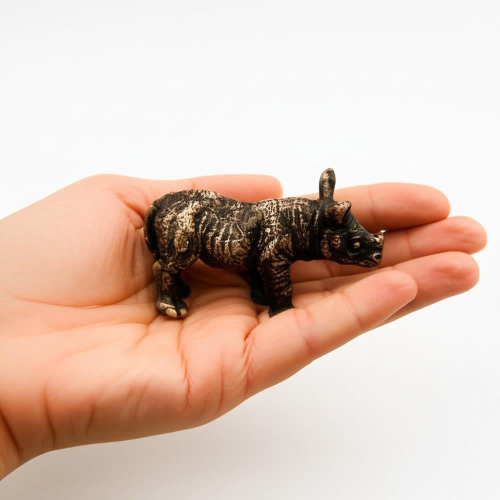 Coho Objet-Coho Brazen Dekoratif Pirinç Döküm Dekoratif Su Aygırı Heykeli-Dekoratif Objeler-6-Milagron.com