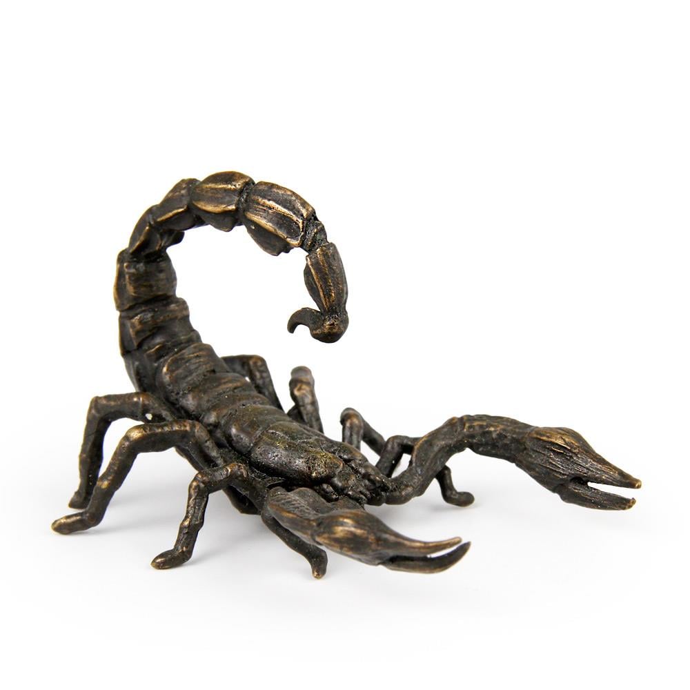 Coho Objet-Coho Brazen Pirinç Döküm El Yapımı Dekoratif Akrep Heykeli-Dekoratif Objeler-1-Milagron.com