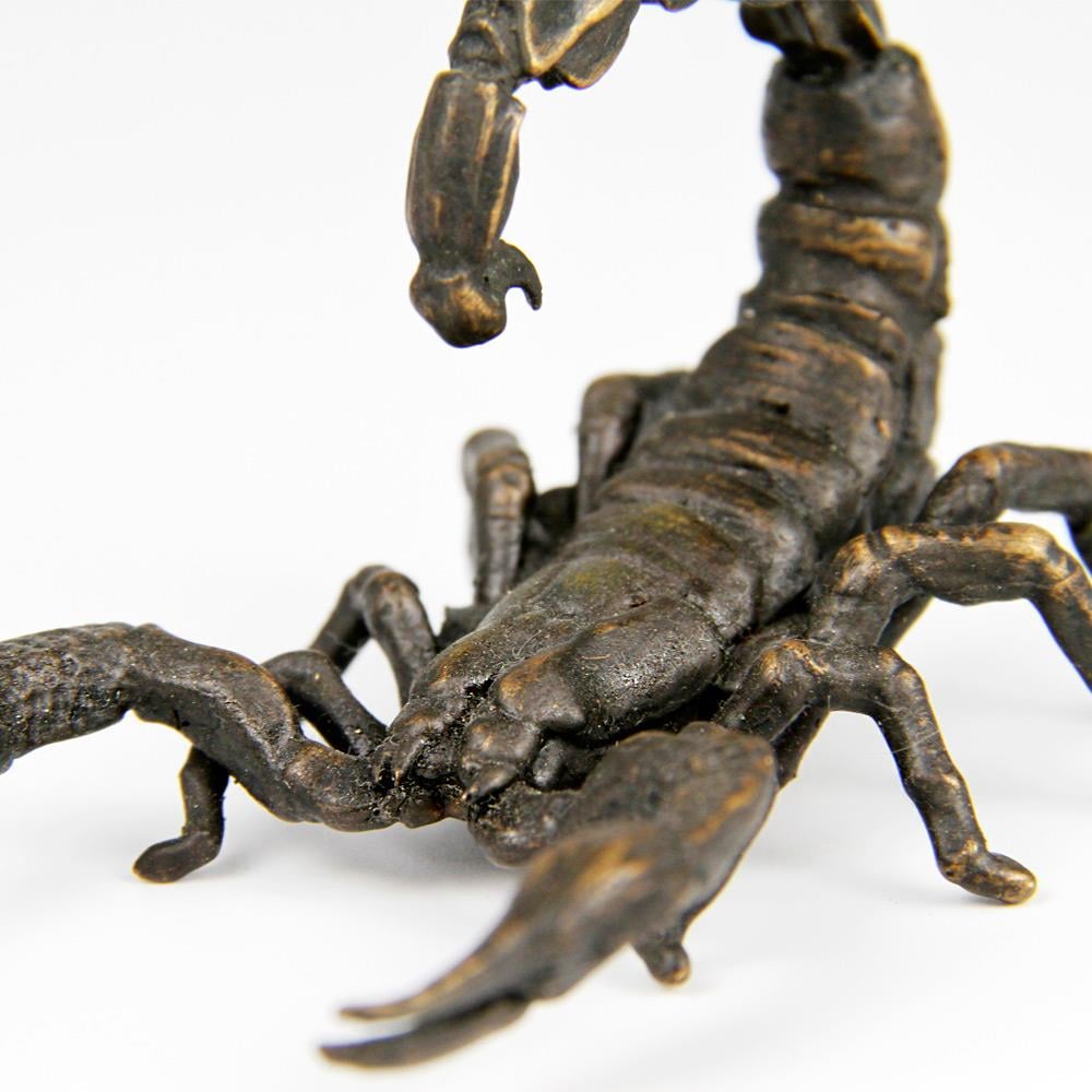 Coho Objet-Coho Brazen Pirinç Döküm El Yapımı Dekoratif Akrep Heykeli-Dekoratif Objeler-6-Milagron.com