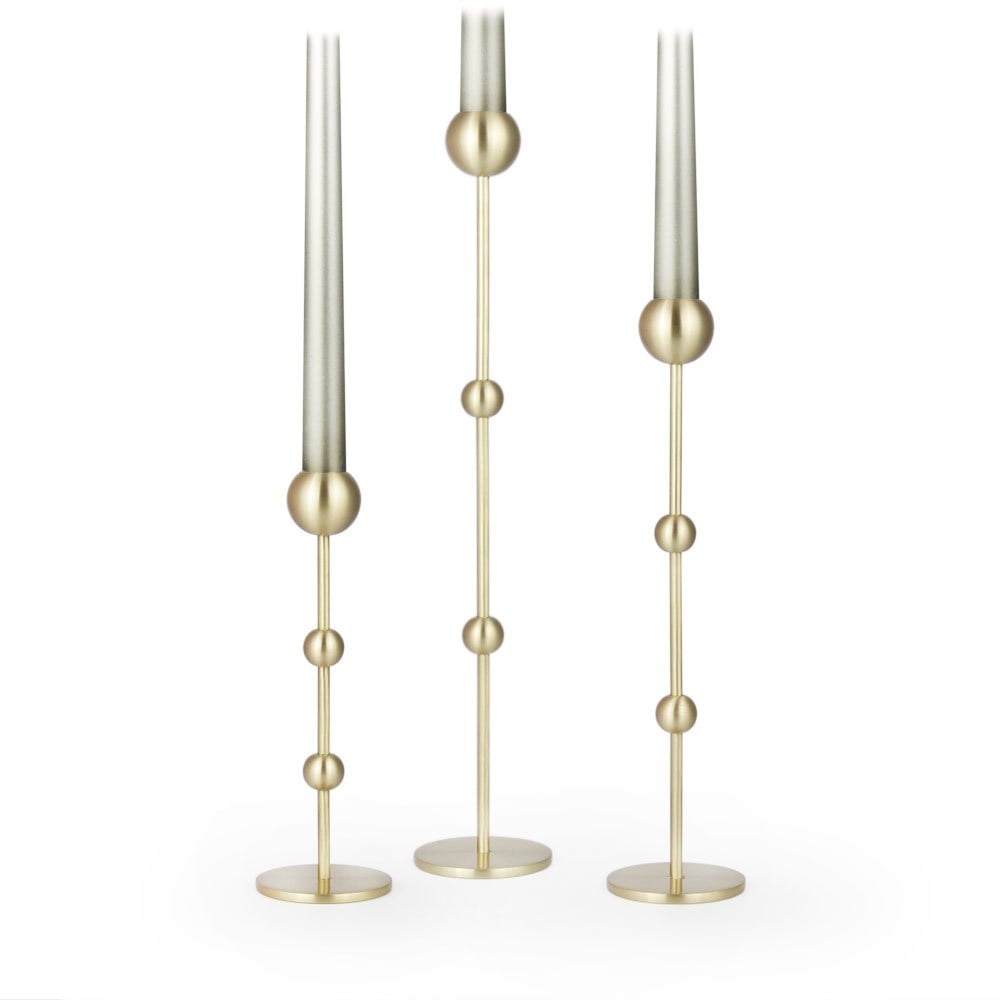 Coho Objet-Coho Brazen Society Uzun Prinç şamdan 3 Lü Set 20&28&35 Cm-Mumluk & Şamdan-1-Milagron.com