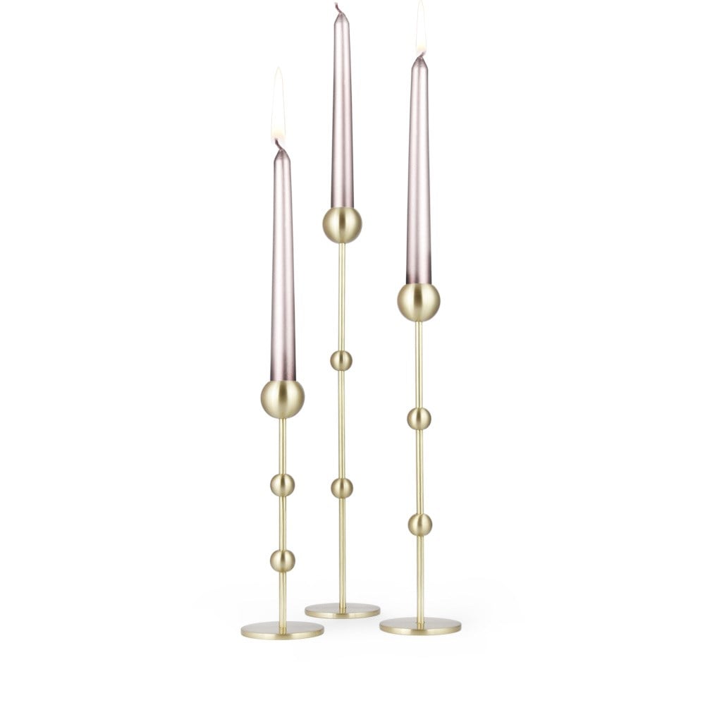 Coho Objet-Coho Brazen Society Uzun Prinç şamdan 3 Lü Set 20&28&35 Cm-Mumluk & Şamdan-2-Milagron.com