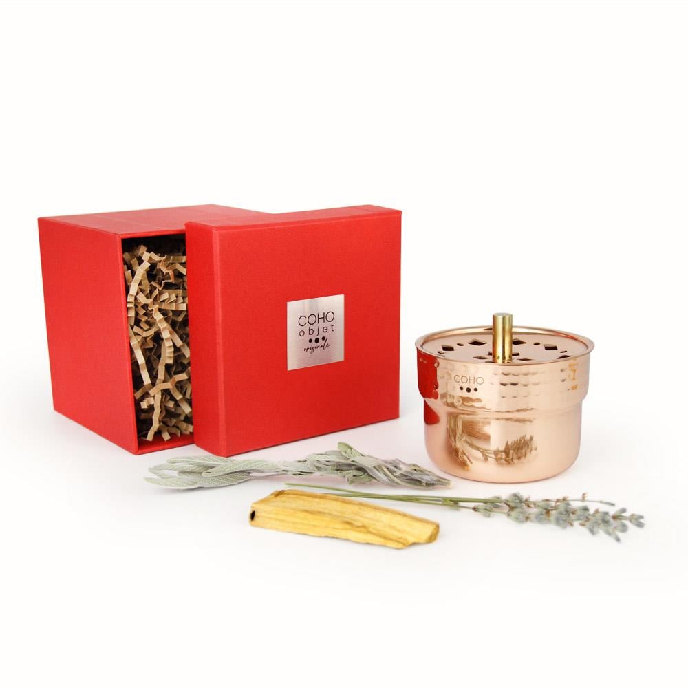 Coho Objet-Coho Lux Dövme Bakır Mini Tütsü çanağı-Tütsülük-4-Milagron.com