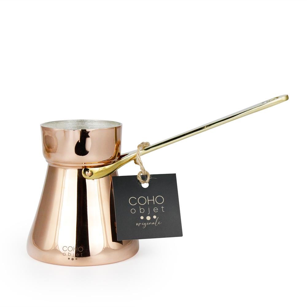 Coho Objet-Coho Lux Hatır Bakır Türk Kahvesi Cezvesi S-Artisan Serisi Bakır Cezveler-3-Milagron.com