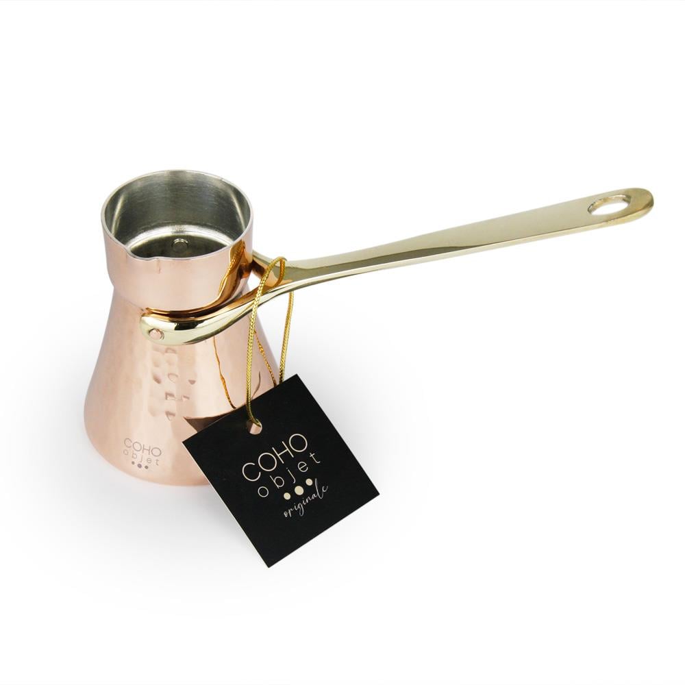 Coho Objet-Coho Lux Hatır Dövme Bakır Türk Kahvesi Cezvesi S-Artisan Serisi Bakır Cezveler-2-Milagron.com