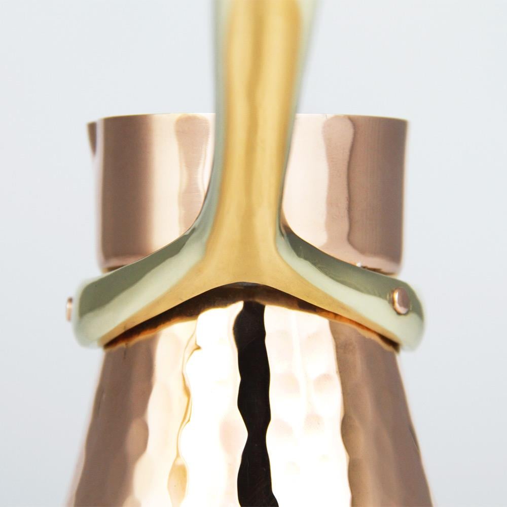 Coho Objet-Coho Lux Hatır Dövme Bakır Türk Kahvesi Cezvesi S-Artisan Serisi Bakır Cezveler-5-Milagron.com