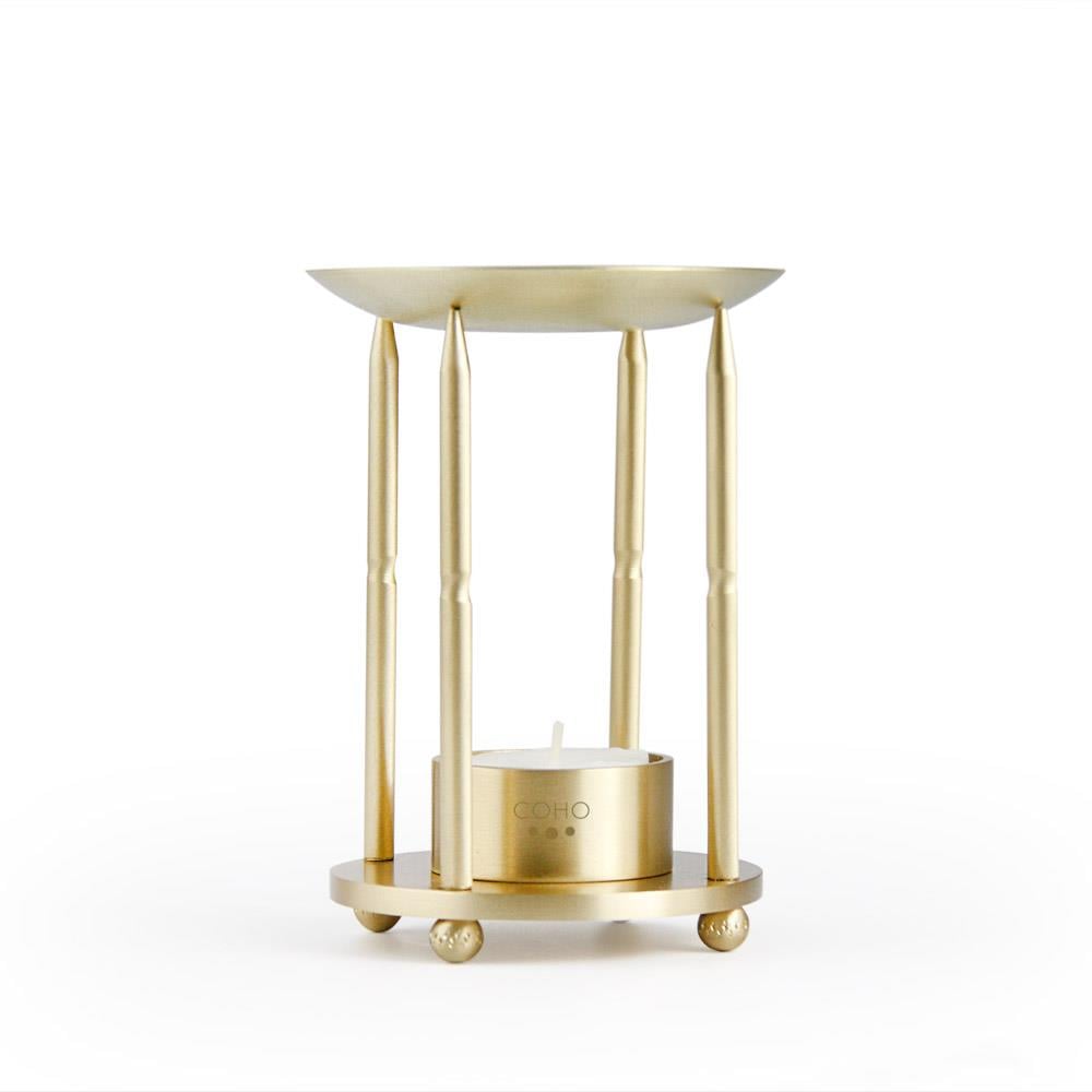 Coho Objet-Coho Lux Pirinç Aromaterapi Buhurdanlık & Mumluk Seti-Buhurdanlık-8-Milagron.com