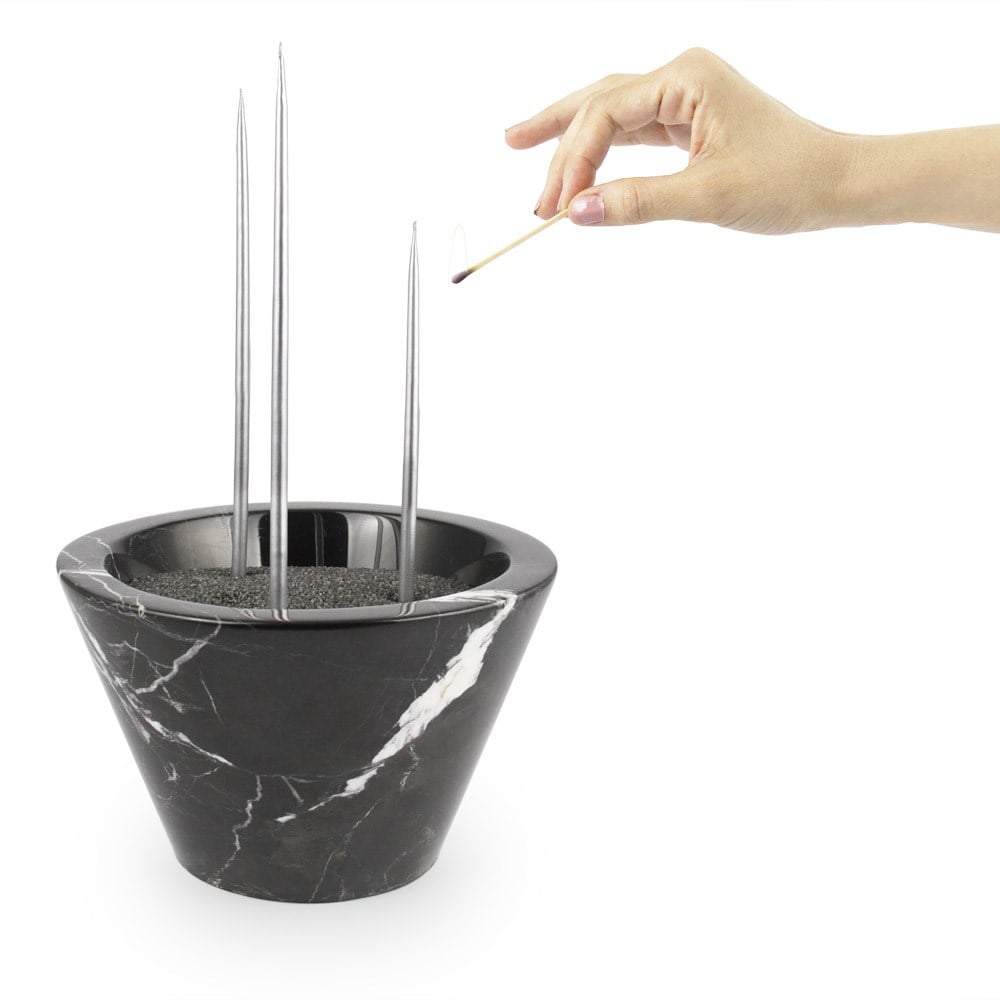 Coho Objet-Coho Magma Bless Mermer Dilek çanağı Mumluk & Mum Seti-Mumluk & Şamdan-3-Milagron.com