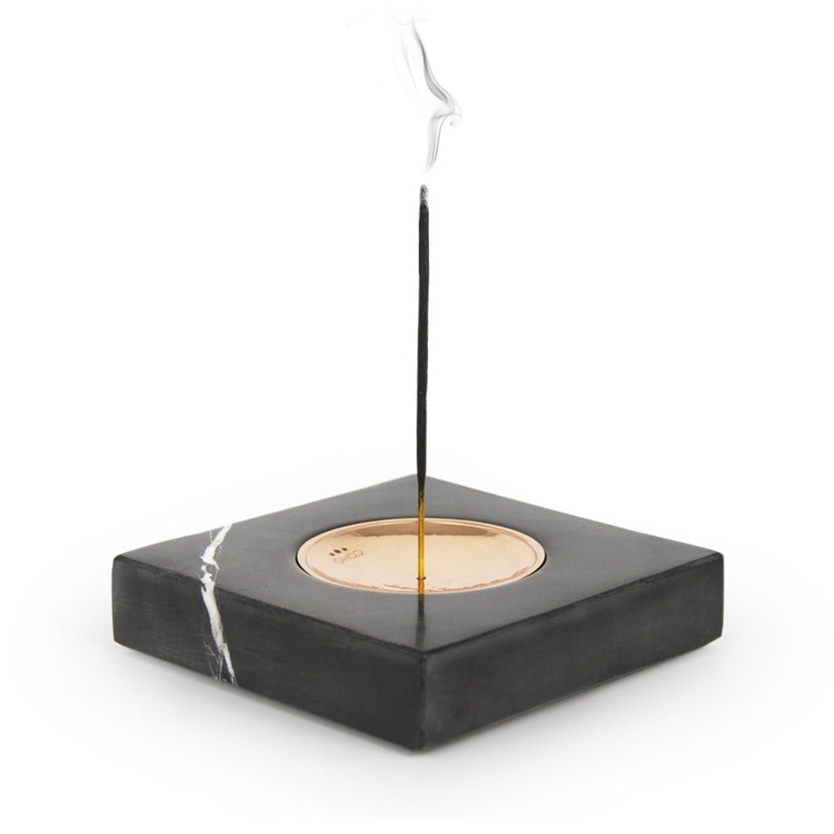 Coho Objet-Coho Magma Carre Bakır Kaseli Mermer Tütsü Tabağı-Tütsülük-1-Milagron.com