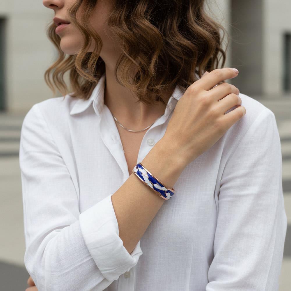 Coho Objet-Coho Mine El İşleme Ocean Renkli Bakır Bileklik-COHO Tılsım Takılar-5-Milagron.com