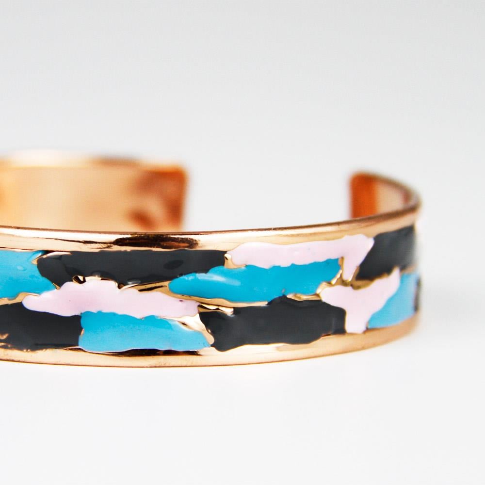 Coho Objet-Coho Mine El İşleme Sky Renkli Bakır Bileklik-COHO Tılsım Takılar-3-Milagron.com