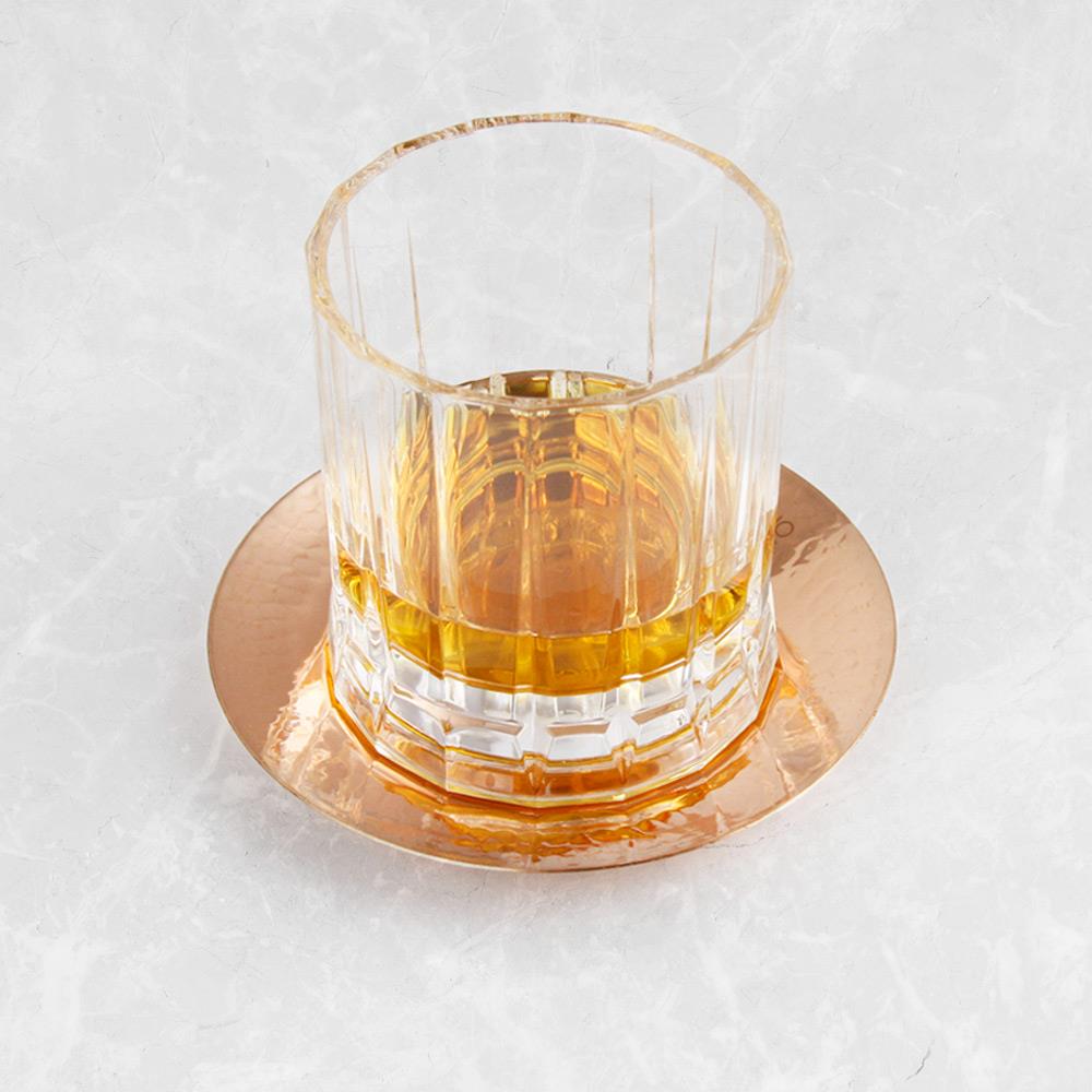Coho Objet-Coho Patron Dövme Bakır Viski Bardak Altlığı-COHO Puro & Viski Aksesuarları-2-Milagron.com