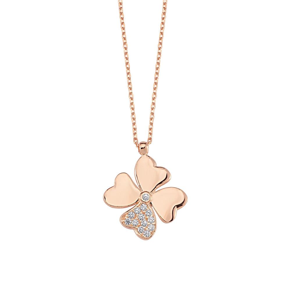Coho Objet-Coho Silver Four Leaf Clover El Yapımı Gümüş Yonca Kolye-COHO Silver Takılar-1-Milagron.com