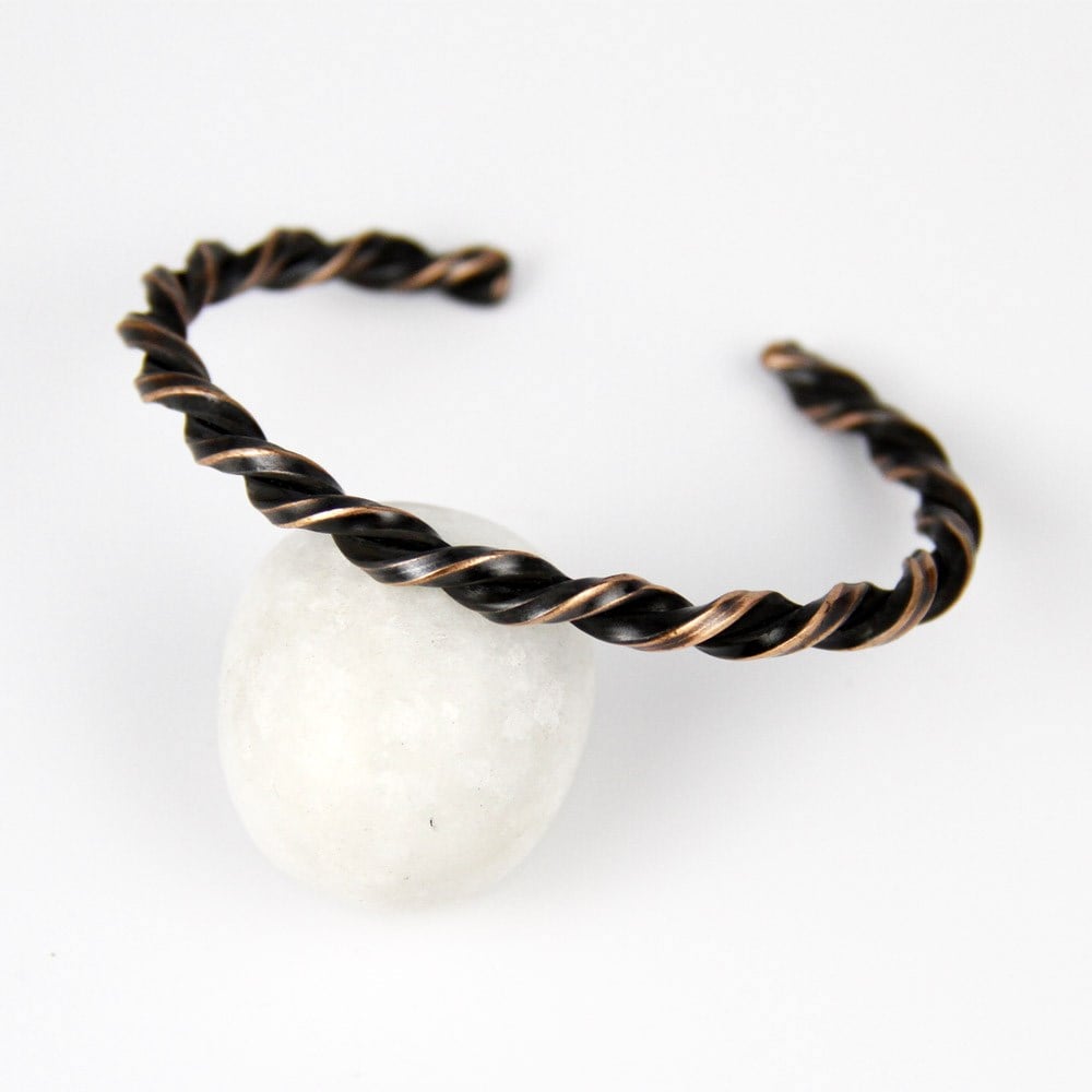 Coho Objet-Coho Tılsım Burgu & Waves El İşleme Bakır Bileklik Seti-COHO Tılsım Takılar-5-Milagron.com