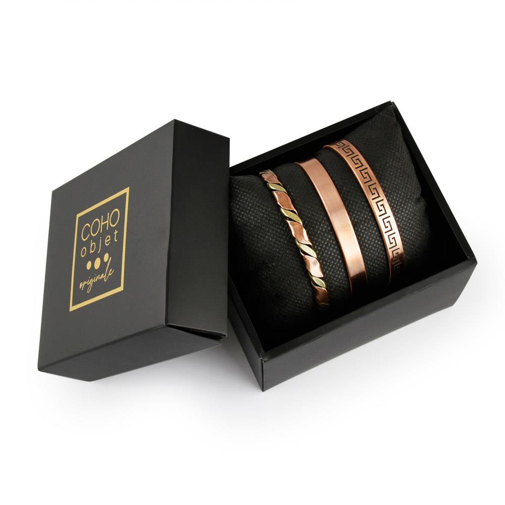 Coho Objet-Coho Tılsım Dingin&Bereket&Sonsuzluk El Yapımı Bakır Bileklik Seti-COHO Tılsım Takılar-2-Milagron.com