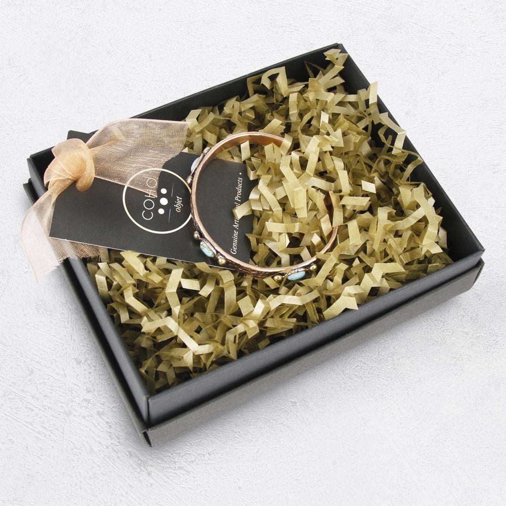 Coho Objet-Coho Tılsım Turkuaz & Lapis Lazuli Taşlı & Motifli El İşleme Bakır Bileklik Seti-COHO Tılsım Takılar-3-Milagron.com