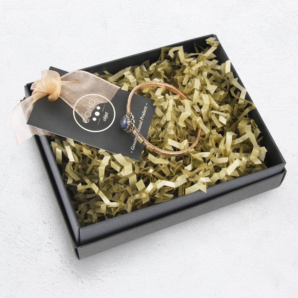 Coho Objet-Coho Tılsım Turkuaz & Lapis Lazuli Taşlı & Motifli El İşleme Bakır Bileklik Seti-COHO Tılsım Takılar-6-Milagron.com