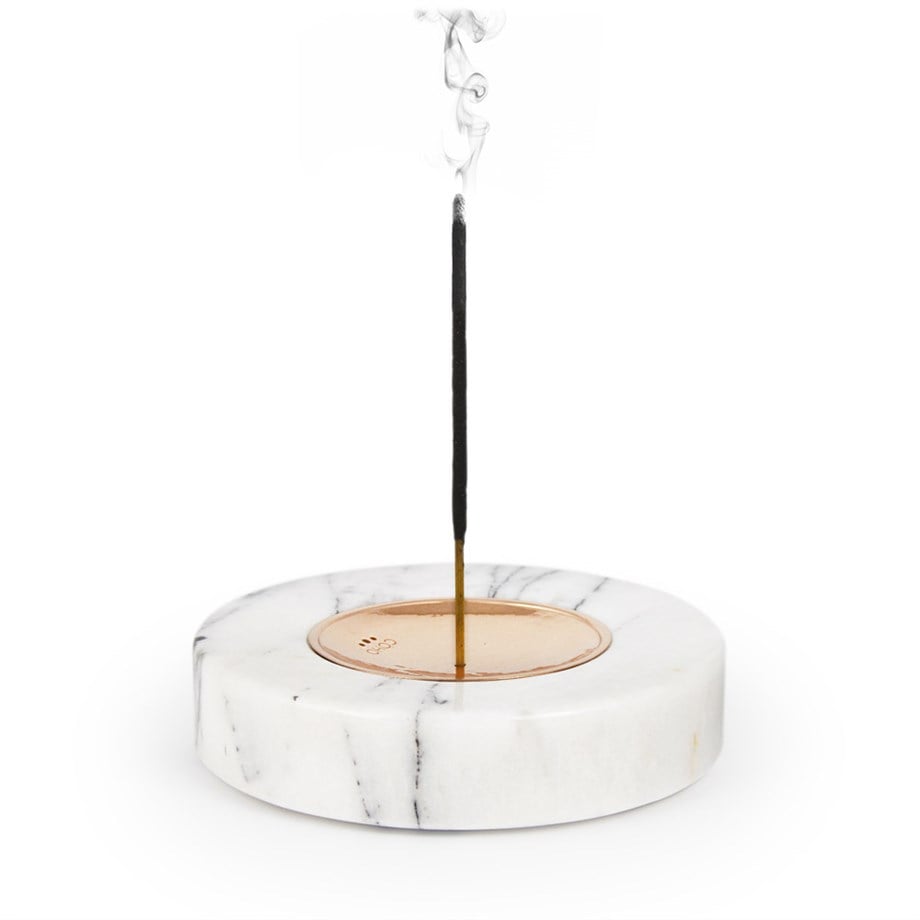 Coho Objet-Crystal Circle Bakır Kaseli Mermer Tütsü Tabağı-Tütsülük-1-Milagron.com