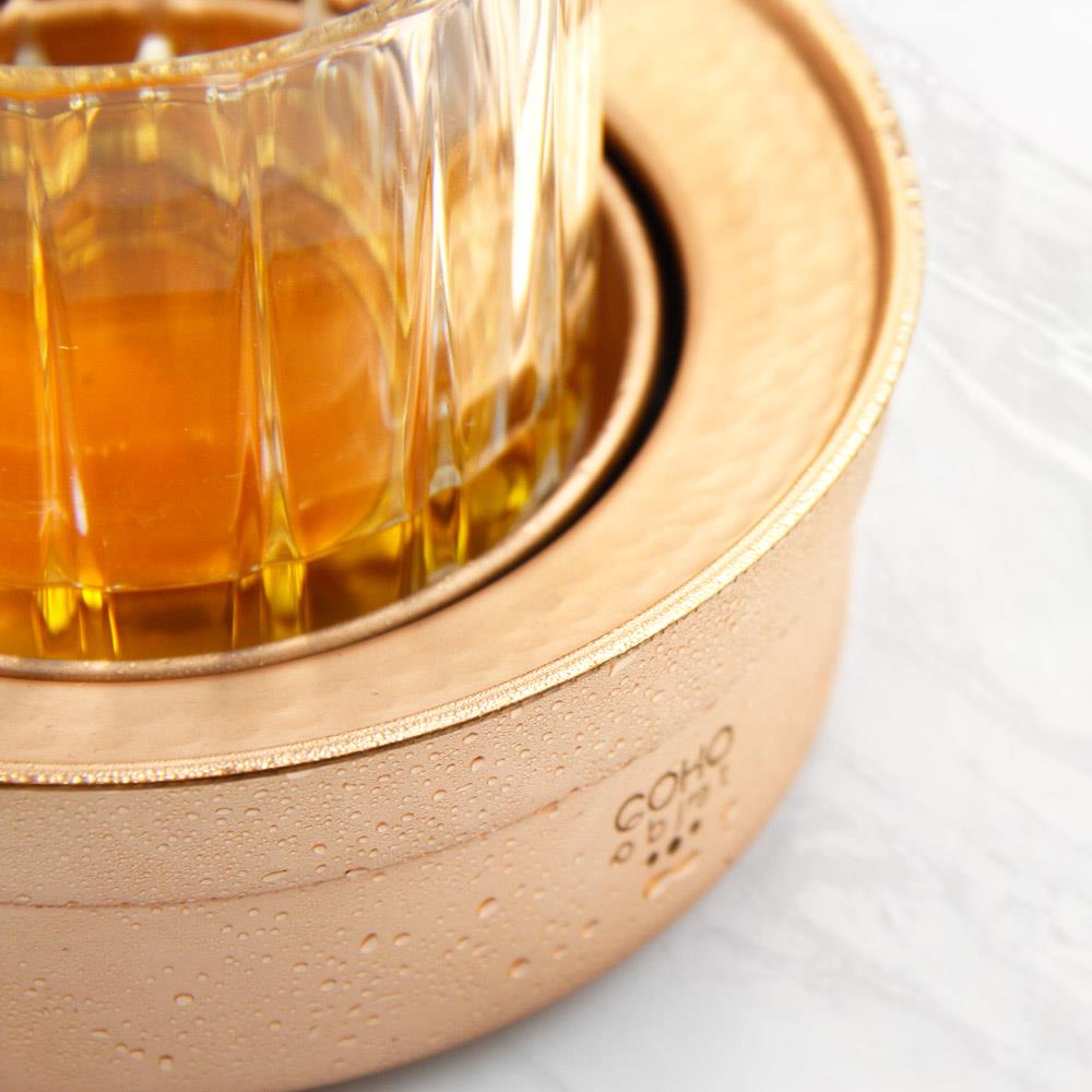 Coho Objet-Patron Dövme Bakır Viski Soğutucu Whiskey Keyf-Bardak Altlığı-2-Milagron.com