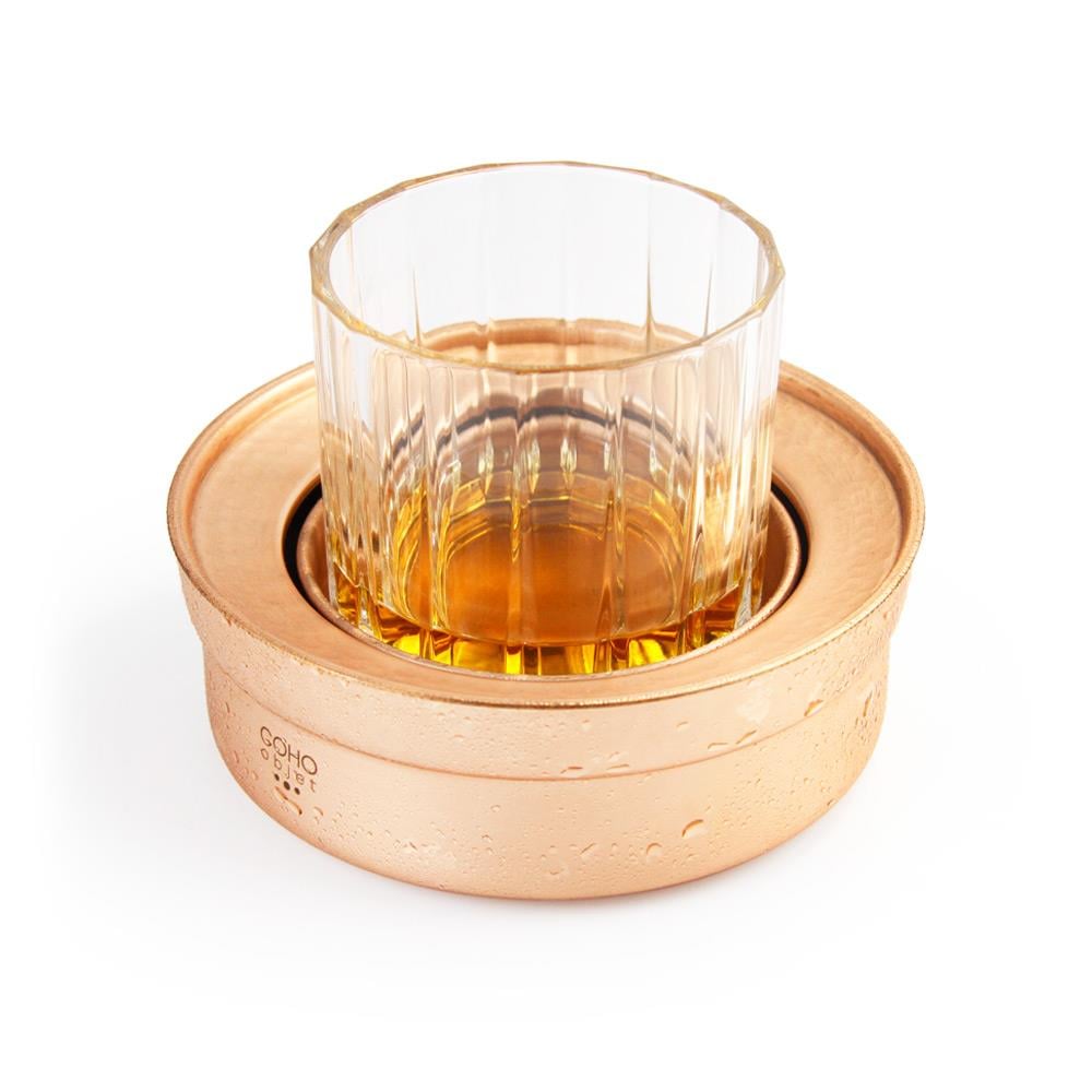Coho Objet-Patron Dövme Bakır Viski Soğutucu Whiskey Keyf-Bardak Altlığı-3-Milagron.com