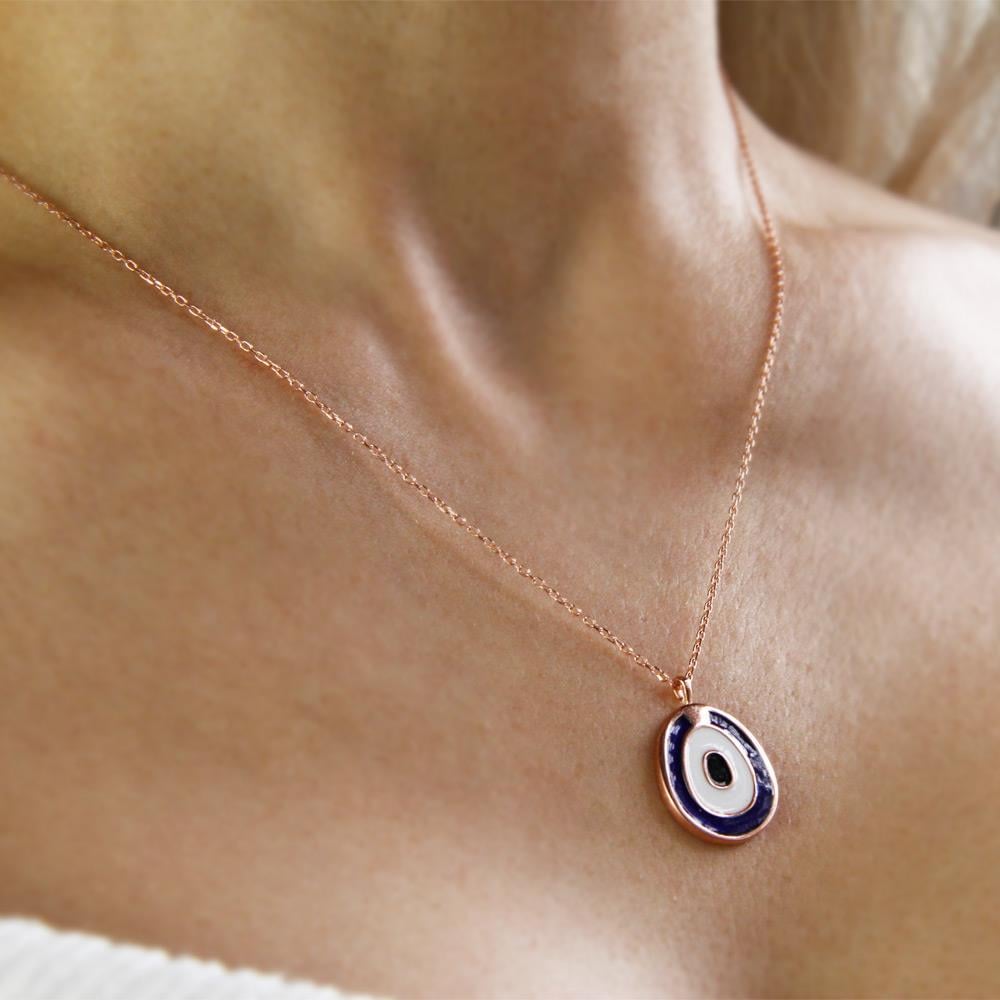 Coho Objet-Coho Silver Astra Eye El Yapımı Gümüş Nazar Kolye-COHO Silver Takılar-3-Milagron.com